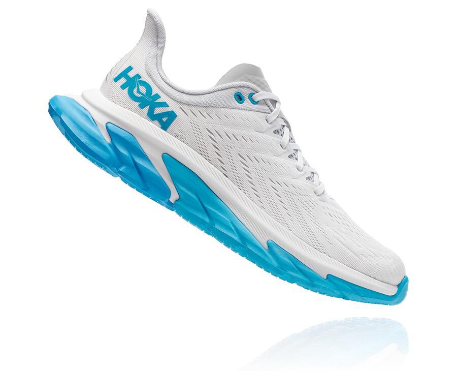 Hoka One One Løbesko Herre - Clifton Edge - Hvide/Blå - 574168AVT